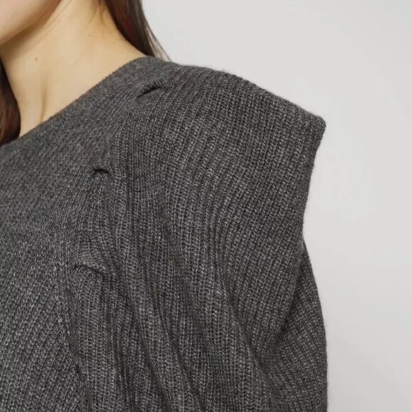 Ted Baker Grey Vctoria Extreme Sleeve Knit Dress - Picture 6 of 9
